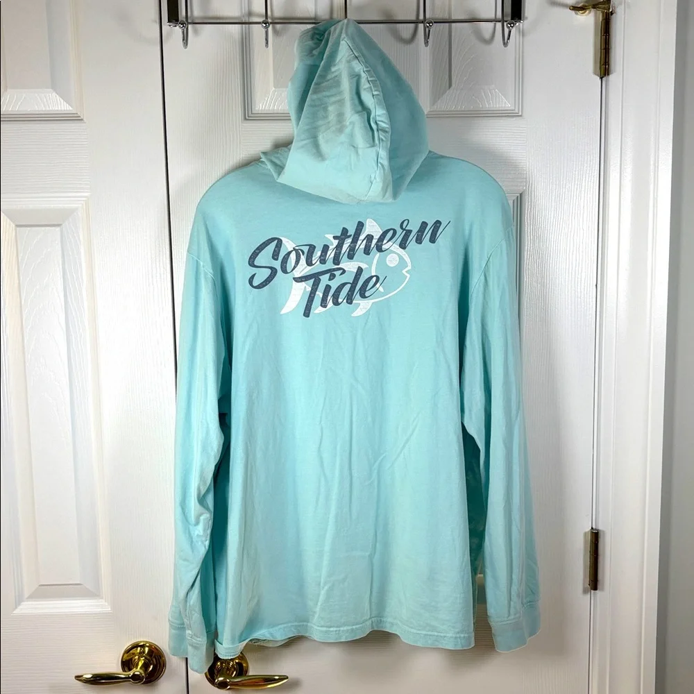 Southern Tide Men's LS Letterpress SJ Puller Shirt Hoodie XL - Picture 6 of 6